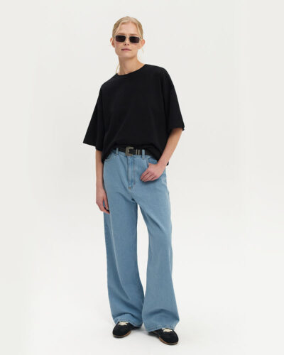 niebieskie jeansy basic