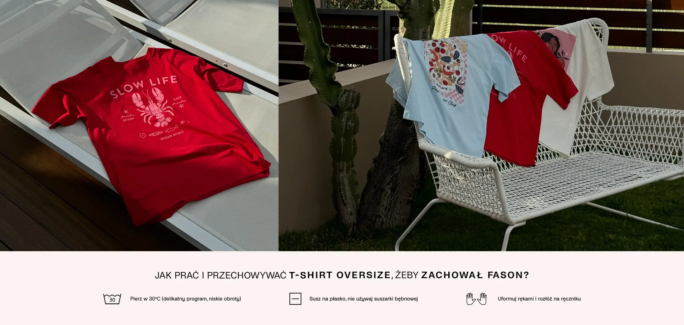 Jak prać i przechowywać t-shirty oversize?