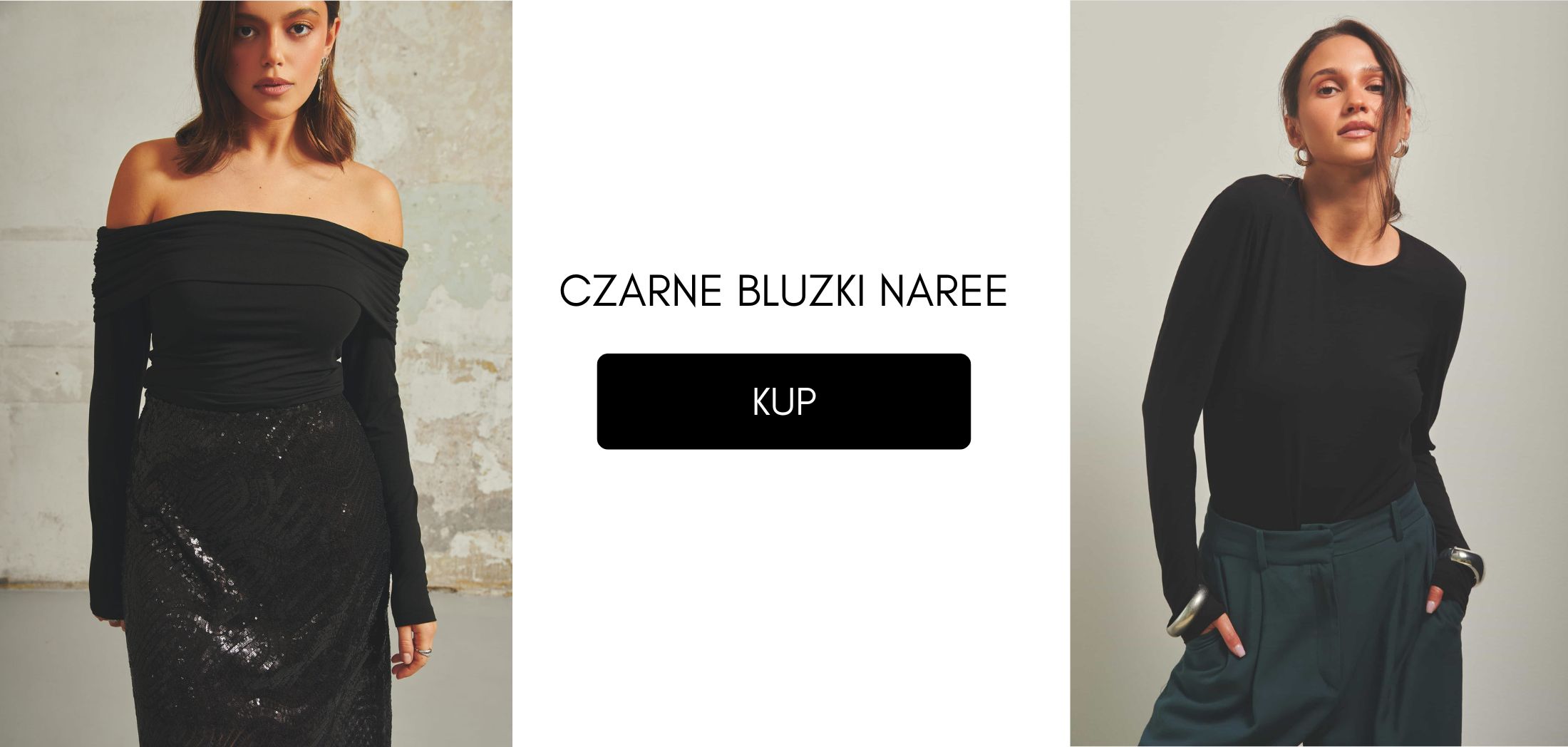 Czarne bluzki NAREE